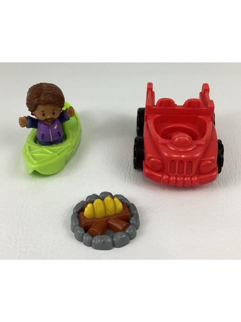 Fisher Price Little People Camping Toy Lot Campfire Kayak Truck Bundle
